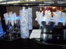 Lighted bar in limousine